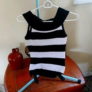 Scoop neck striped tank